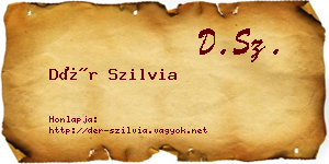 Dér Szilvia névjegykártya